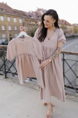 "Boho Breeze" dress MUM AND DAUGHTER - beige