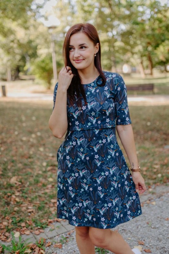 MATCHY A-line cut dress - hummingbird