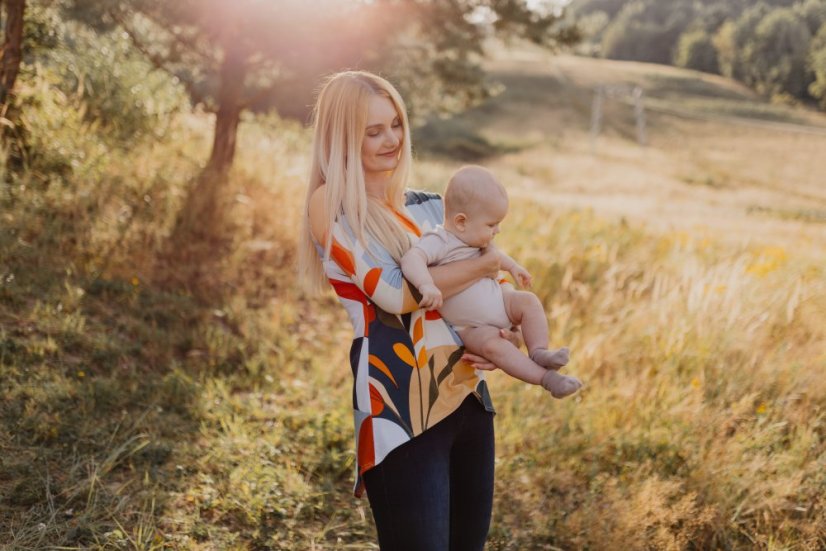 Asymmetrical nursing tunic – boho brown