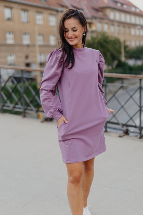 Oversize rovné šaty s roláčkem - MÁMA a DCERA – Různé barvy - Velikost: XL/2XL