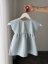 Cotton Dress "Waffle" - MOM AND DAUGHTER - light blue - Size: XS/S