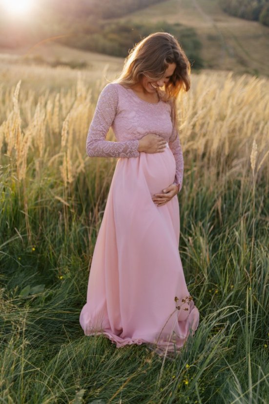 Long formal dress - Old pink
