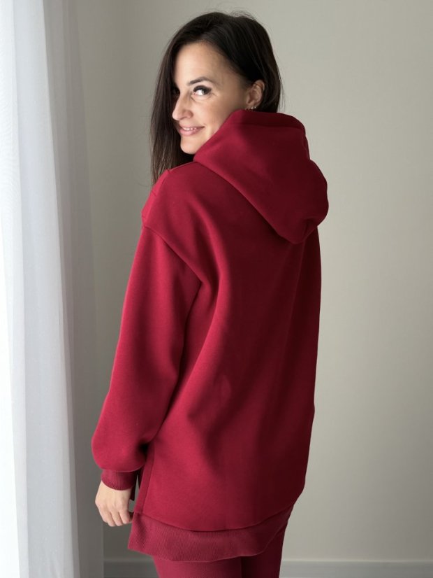 Asymetrická teplá kojicí mikina – různé barvy - Velikost: UNI