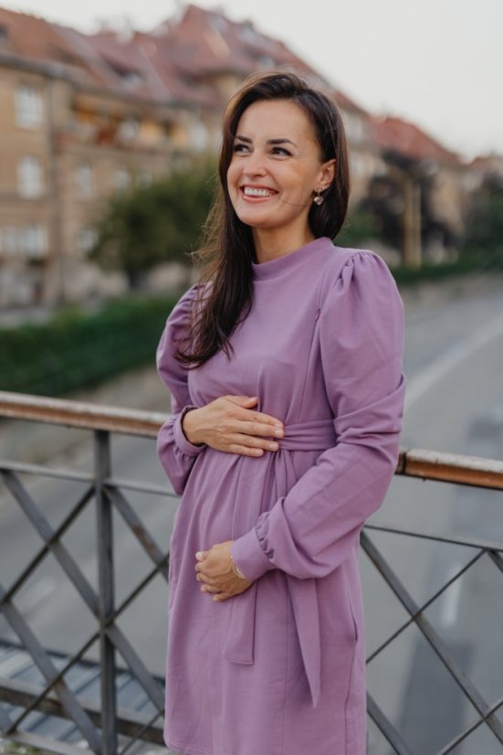 Oversize straight dress with a turtleneck - various colors
