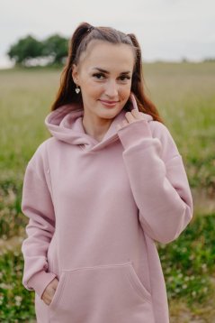 Hoodie kojicí mikina – Starorůžová