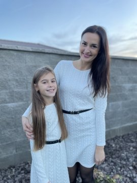 Sweater Dress with 3D Pattern