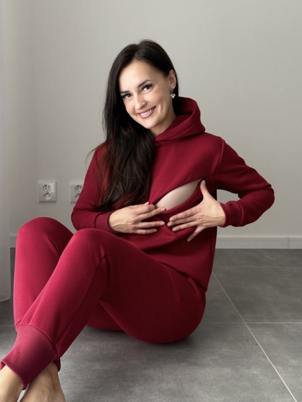 Teplá tepláková souprava bez kapuce - MAMA a MINI - různé barvy