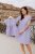 Cotton Dress "Waffle" - MOM AND DAUGHTER - lila