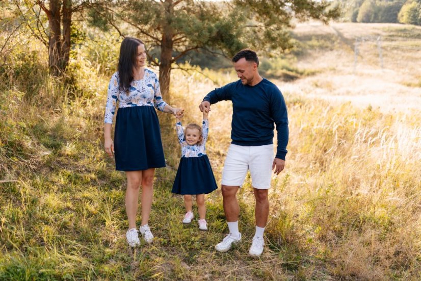 OTEC A MINI - mikina/světřík - tmavě modrá - Velikost: L