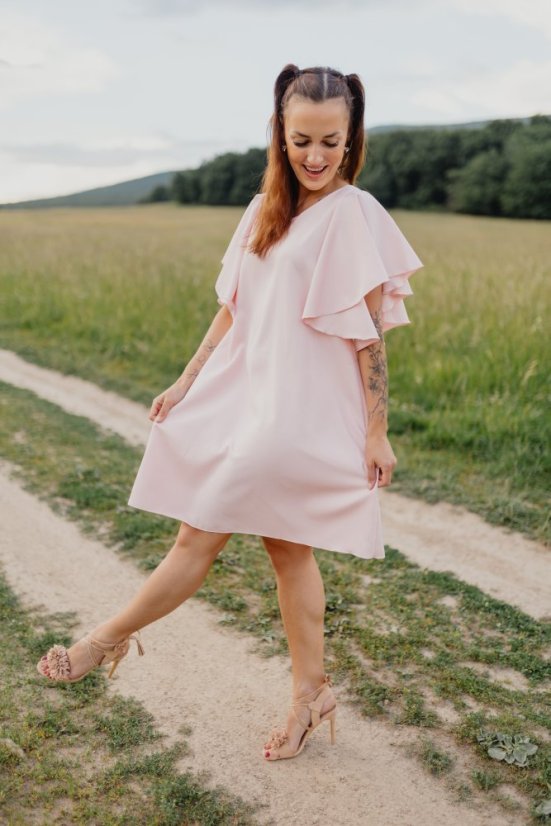 Společenské šaty – Růžové - Velikost: M/L