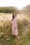 Linen dress "Harmonia pure" - powder pink - Size: XL/2XL