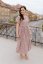 "Boho Breeze" dress MUM AND DAUGHTER - leopard - Size: XS/S, Variant: Classic, Length of the sleeve: short, Length: Long, Belt: With a belt, Children's clothing size: 92-98, Pockets: with pockets