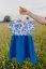 MATCHY Dress "Bohemia" Muslin - blue flowers - Size: L