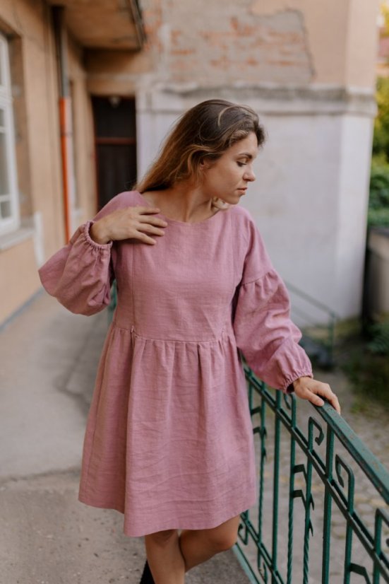"Maison Linen" dress - Old pink
