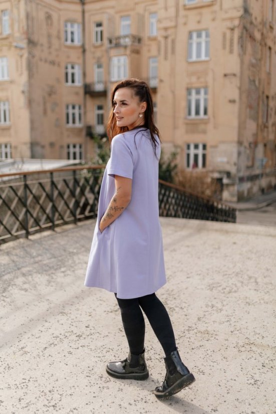 "Luna" Basic Dress - LILA - Size: 3XL/4XL