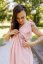 Linen "Aura" dress - pink - Size: M/L, Variant: For breastfeeding, Length: Long