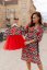Girls' evening dress Grace - poppies with red