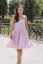 Nursing "Aurela romantic" linen dress - pink - Size: S, Length: Short