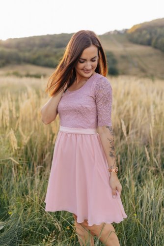 Formal dress - Old pink - Size: L, Variant: For breastfeeding