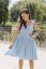 "Aurela romantic" linen dress - baby blue - Size: Custom size