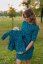 MATCHY straight dress - gold hearts on petrol