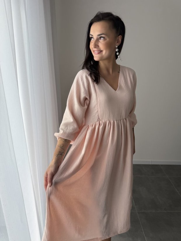 "Boho Breeze" dress -peach - Size: M/L