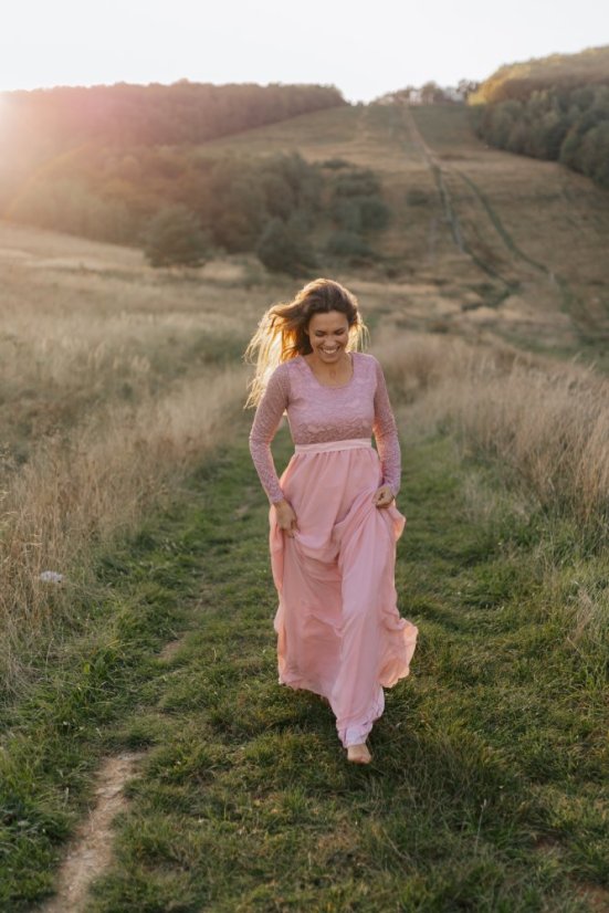 Long formal dress - Old pink