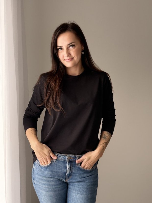 Nursing t-shirt with zippers - black - Size: XL/2XL