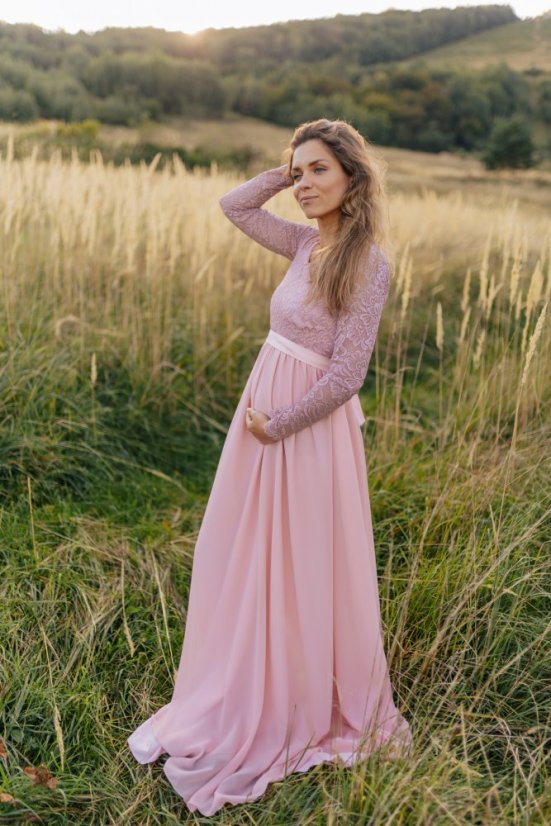 Long formal dress - Old pink