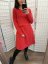 A-line nursing sweater dress - red
