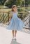 "Aurela romantic" linen dress MUM AND DAUGHTER - baby blue - Size: M
