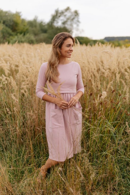 Teplákové MIDI šaty – Různé barvy - Velikost: 2XL