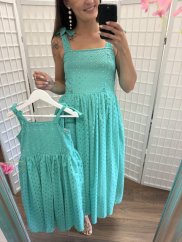 Girls' Madeira dress "Aurela romantic" - turquoise