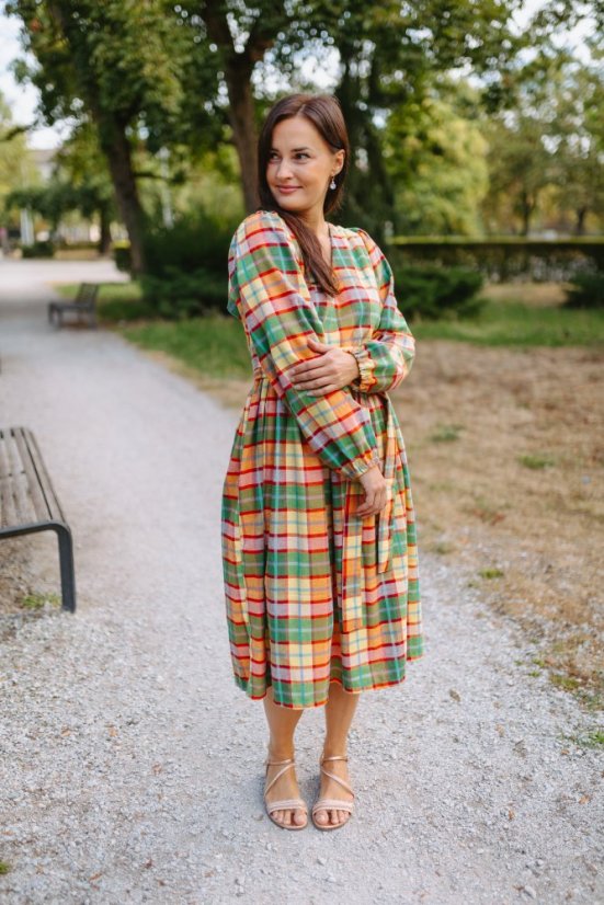 "Boho Flanel" dress -  Autumn Tartan 🍂