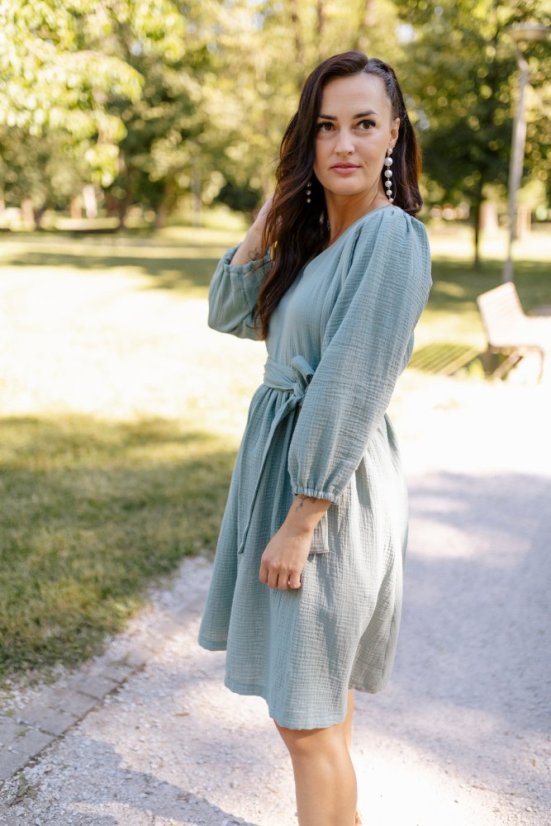 "Boho Breeze" dress - powder mint - Size: XL/2XL