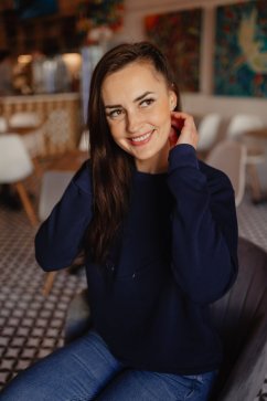 Oversize svetřík/mikina ke kojení – Tmavě modrá