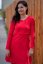 A-line cut dress - red - Size: M