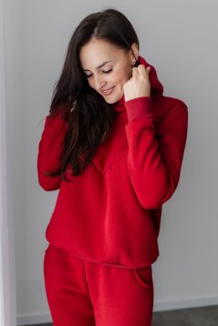 Warm hoodie – burgundy