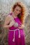 Bambusové šaty ke kojení – fuchsia - Velikost: UNI, Délka: MIDI