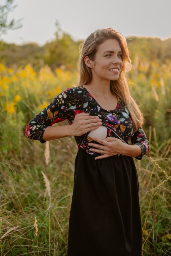 Dress "Bohemia" - gold flowers with black