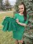 Rovné teplákové šaty ke kojení s kapsami – zelené - Velikost: XS