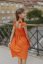 Girls linen "Aurela" Dress  -  orange