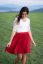 Formal dress "Grace" – Cream and Burgundy