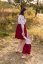 "Bohemia" dress - MOM and DAUGHTER - burgundy poppies - Size: XL