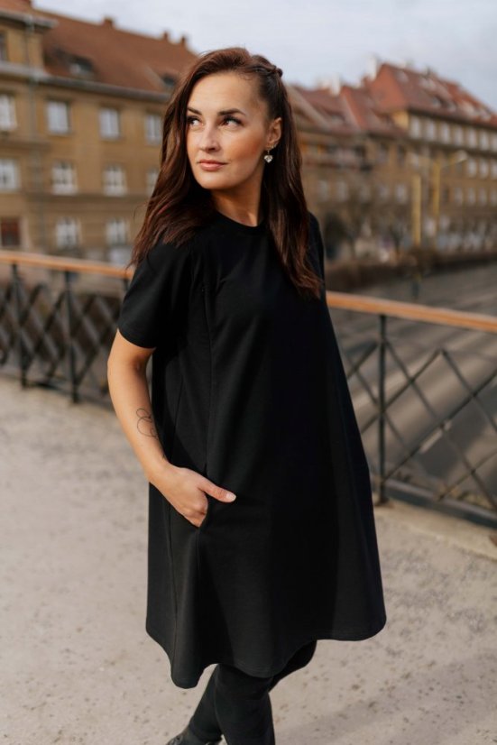"Luna" Basic Dress – Black