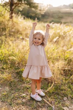 Girls' dress "Luna" belle - Beige