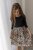 Girls' dress "Bohemia" - leopard with black