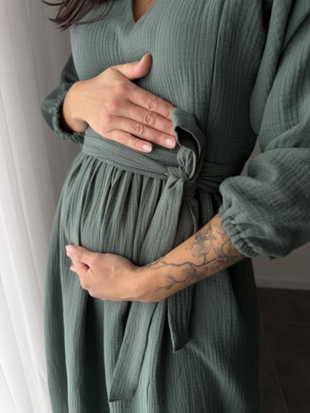 "Boho Breeze" dress - dark mint - Size: XS/S