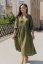 "Boho Breeze" dress - army green - Size: M/L