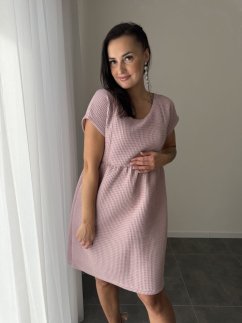Cotton dress "Waffle" - old pink